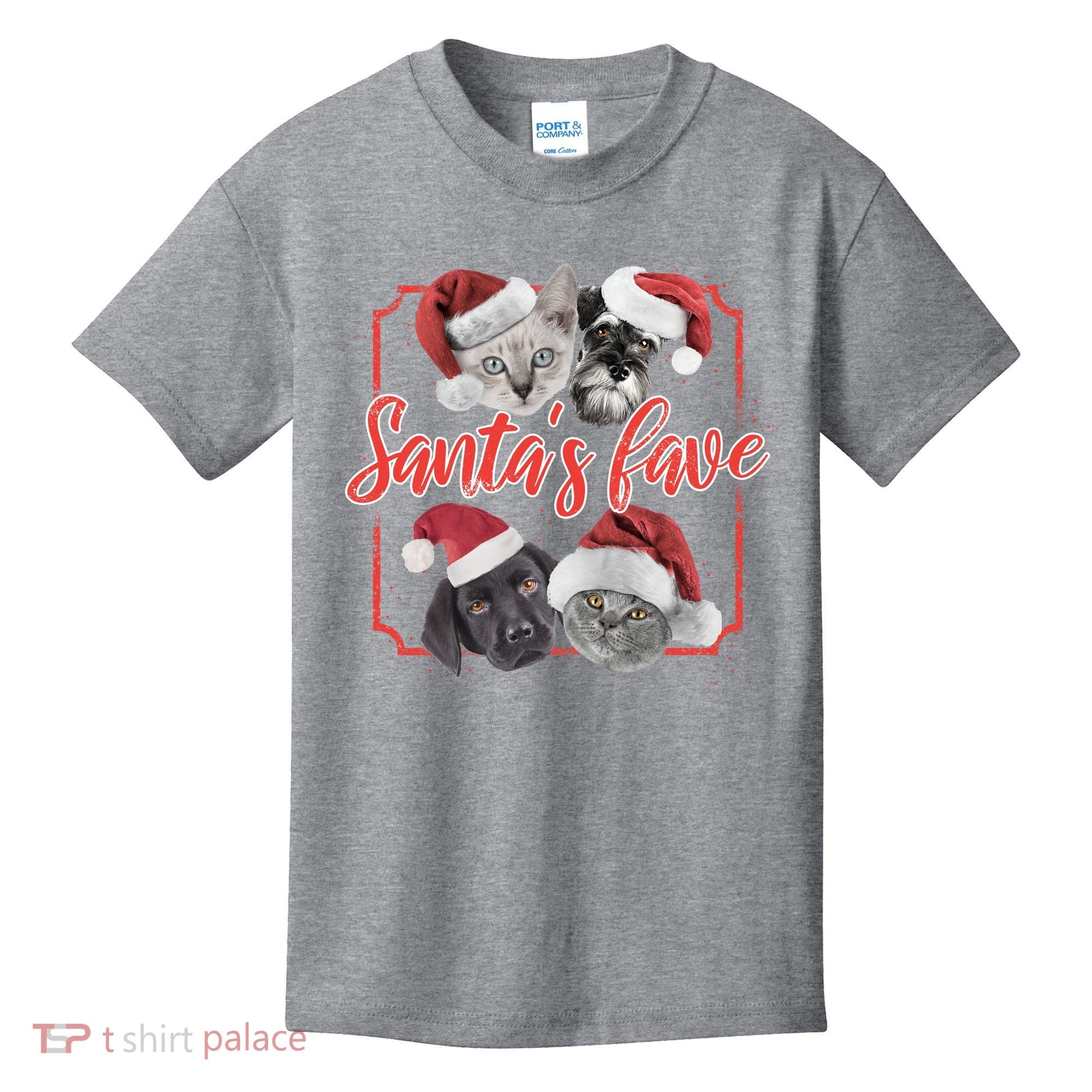 Cats And Dogs Santa's Love Kids T-Shirt