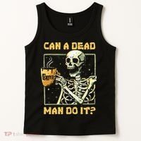 Can A Dead Man Do It Funny Halloween ABA Behavior Analysis Tank Top thumb 2