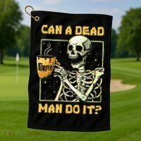 Can A Dead Man Do It Funny Halloween ABA Behavior Analysis Golf Towel thumb 1