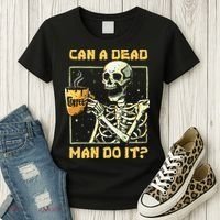 Can A Dead Man Do It Funny Halloween ABA Behavior Analysis Women's T-Shirt thumb 3