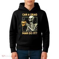 Can A Dead Man Do It Funny Halloween ABA Behavior Analysis Kids Hoodie thumb 4