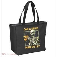 Can A Dead Man Do It Funny Halloween ABA Behavior Analysis Tote Bag thumb 2