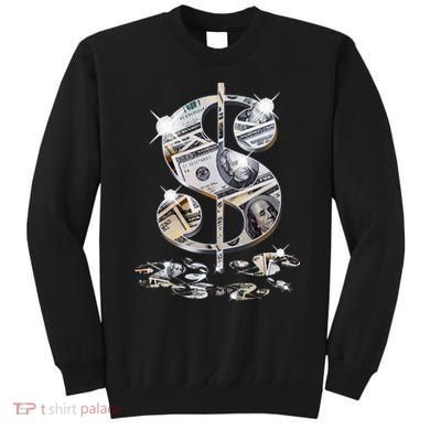 Cool As Dollar Bill Dollar Sign $$ Gift Sweatshirt