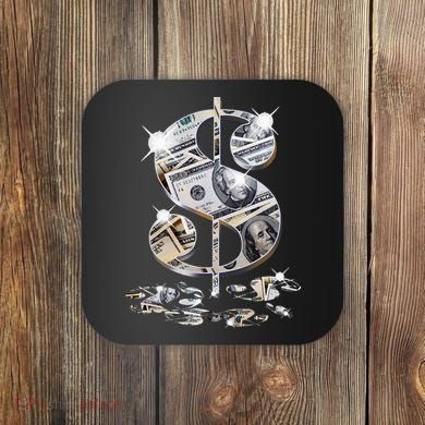 Cool As Dollar Bill Dollar Sign $$ Gift Coaster