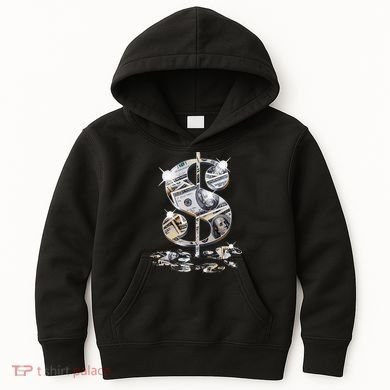 Cool As Dollar Bill Dollar Sign $$ Gift Kids Hoodie