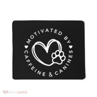 Coffee And Dog Lover Gift Motivated By Canines And Caffeine Mousepad thumb 0