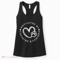 Coffee And Dog Lover Gift Motivated By Canines And Caffeine Women's Tank Top thumb 0