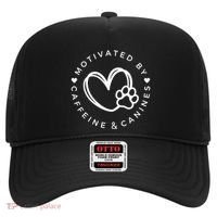 Coffee And Dog Lover Gift Motivated By Canines And Caffeine Hat thumb 0