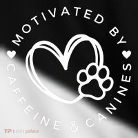Coffee And Dog Lover Gift Motivated By Canines And Caffeine Toddler Fine Jersey T-Shirt thumb 2