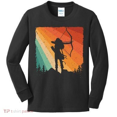 Cute Archery Design Archer Archery Lovers Kids Long Sleeve Shirt