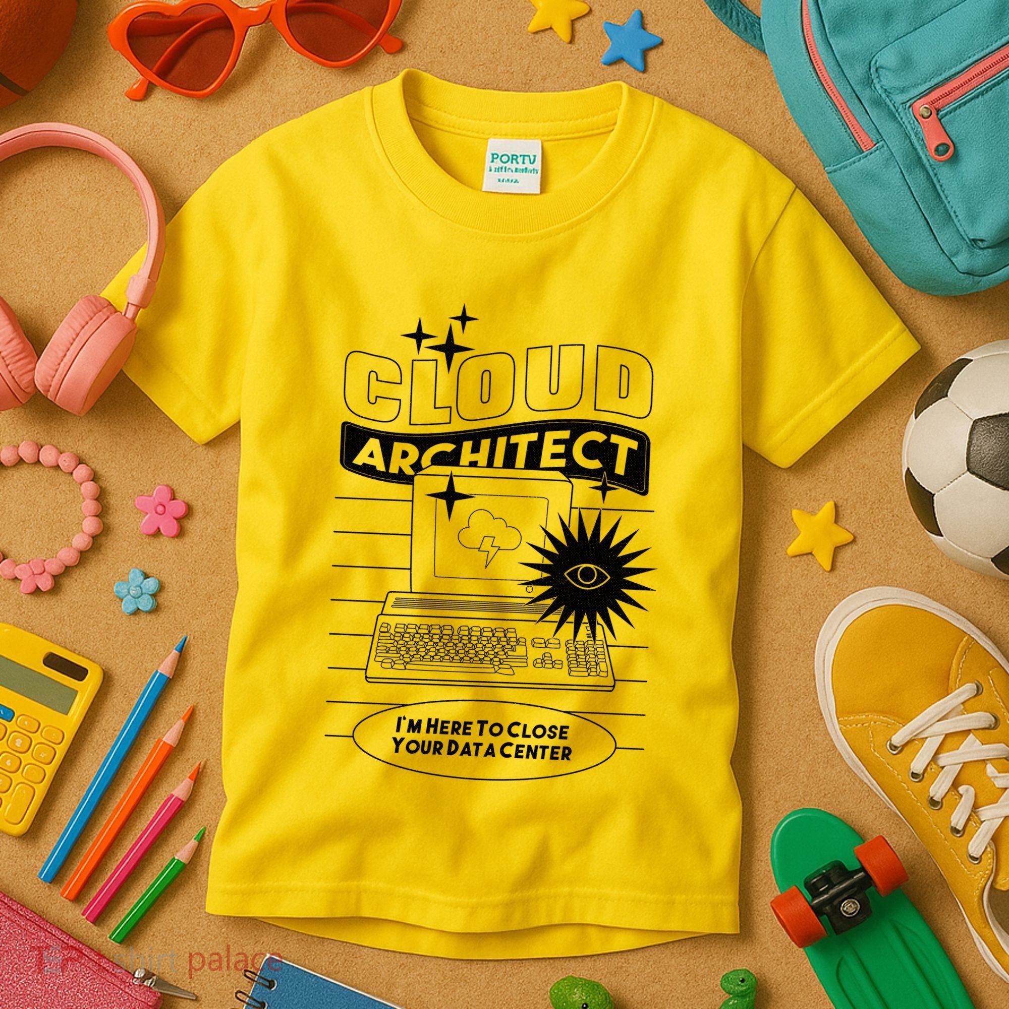 Cloud Architect Data Center Kids T-Shirt