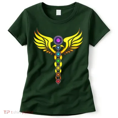 Caduceus With 7 Chakras Women's T-Shirt