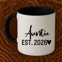 Cute Auntie EST 2026 Coffee Mug thumb 2
