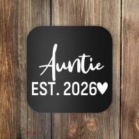 Cute Auntie EST 2026 Coaster thumb 0