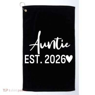 Cute Auntie EST 2026 Golf Towel