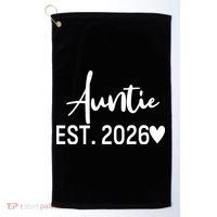 Cute Auntie EST 2026 Golf Towel thumb 0