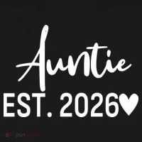 Cute Auntie EST 2026 Women's T-Shirt thumb 6