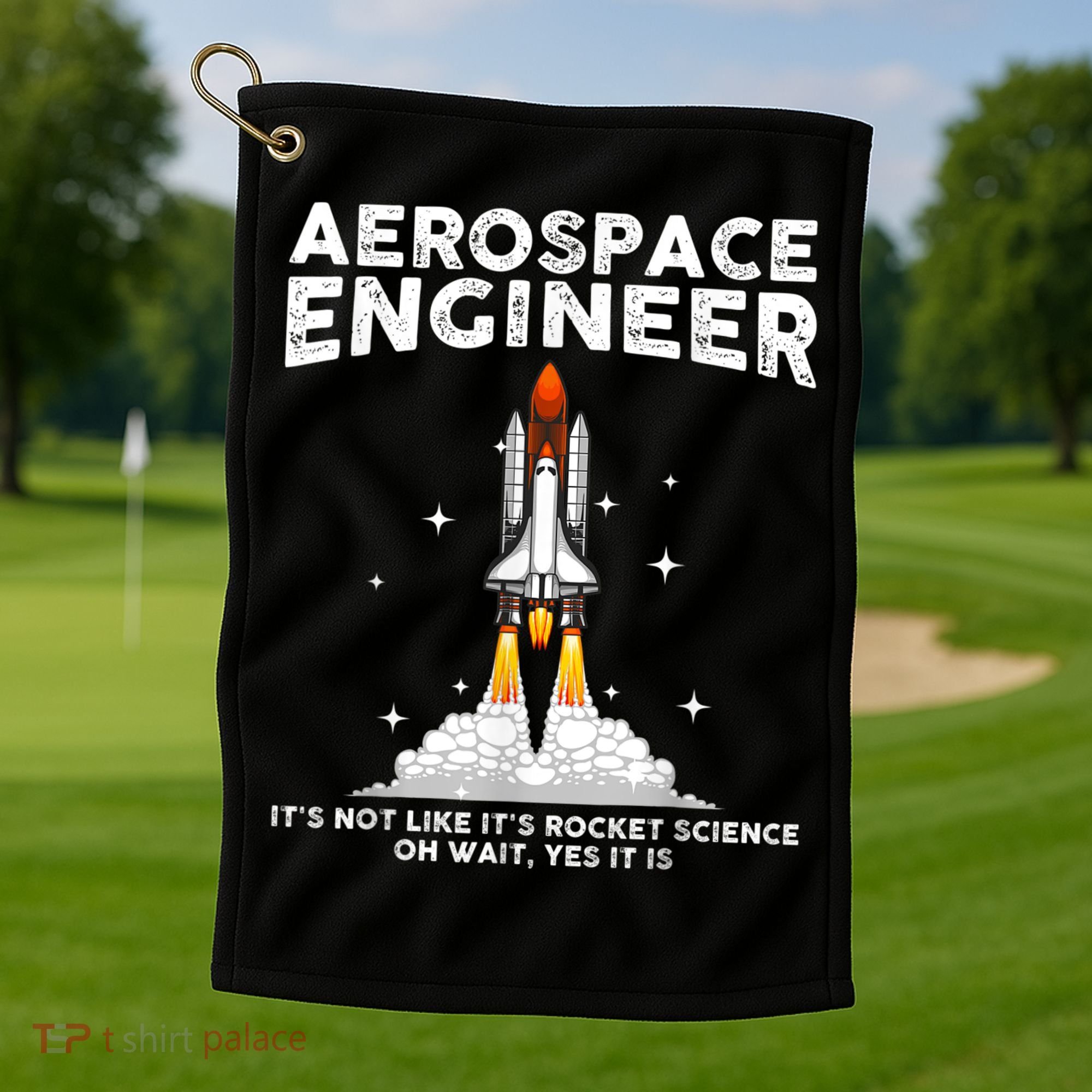 Cool Aerospace Engineer For Men Women Aerospace Engineering Golf Towel