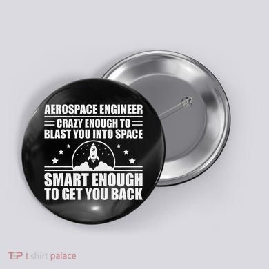 Cool Aerospace Engineer Art For Women Aeronautical Space Button