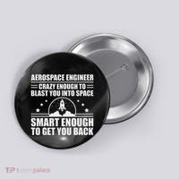 Cool Aerospace Engineer Art For Women Aeronautical Space Button thumb 0