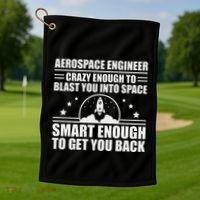 Cool Aerospace Engineer Art For Women Aeronautical Space Golf Towel thumb 1