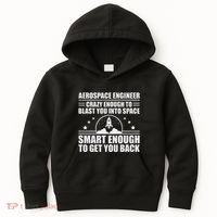 Cool Aerospace Engineer Art For Women Aeronautical Space Kids Hoodie thumb 0