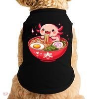 Cute Axolotl Eats Ramen Noodles Axolotls Ramen Doggie Tank thumb 0