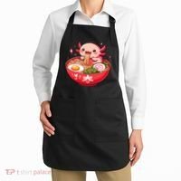Cute Axolotl Eats Ramen Noodles Axolotls Ramen Apron thumb 2