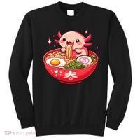 Cute Axolotl Eats Ramen Noodles Axolotls Ramen Sweatshirt thumb 0