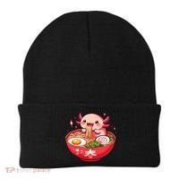 Cute Axolotl Eats Ramen Noodles Axolotls Ramen Beanie thumb 0