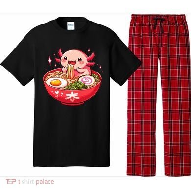 Cute Axolotl Eats Ramen Noodles Axolotls Ramen Pajama Set