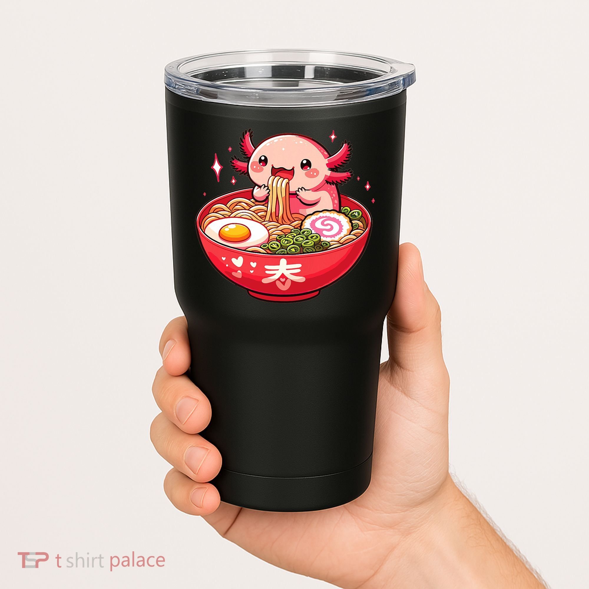 Cute Axolotl Eats Ramen Noodles Axolotls Ramen Tumbler