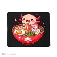 Cute Axolotl Eats Ramen Noodles Axolotls Ramen Mousepad thumb 0