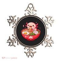 Cute Axolotl Eats Ramen Noodles Axolotls Ramen Ornament thumb 0