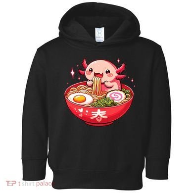 Cute Axolotl Eats Ramen Noodles Axolotls Ramen Toddler Hoodie