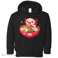 Cute Axolotl Eats Ramen Noodles Axolotls Ramen Toddler Hoodie thumb 0