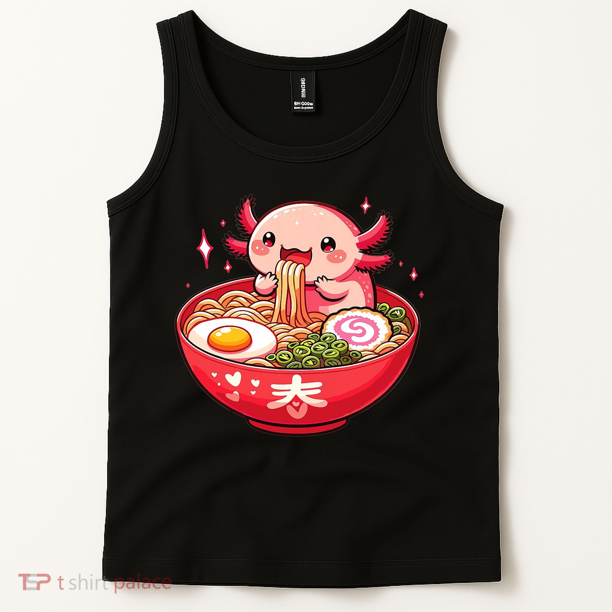 Cute Axolotl Eats Ramen Noodles Axolotls Ramen Tank Top