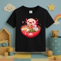 Cute Axolotl Eats Ramen Noodles Axolotls Ramen Toddler T-Shirt thumb 3