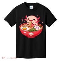 Cute Axolotl Eats Ramen Noodles Axolotls Ramen Kids T-Shirt thumb 0
