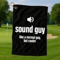 Cool Audio Engineer Funny Sound Guy Golf Towel thumb 1