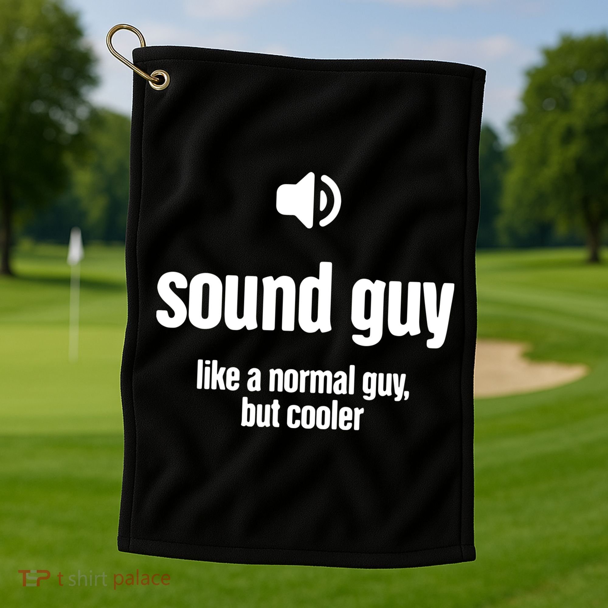 Cool Audio Engineer Funny Sound Guy Golf Towel