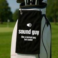 Cool Audio Engineer Funny Sound Guy Golf Towel thumb 2