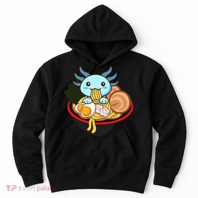 Cute Axolotl Eating Ramen Kawaii Anime Hoodie