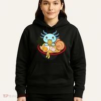 Cute Axolotl Eating Ramen Kawaii Anime Hoodie thumb 5
