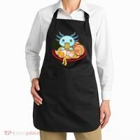 Cute Axolotl Eating Ramen Kawaii Anime Apron thumb 2