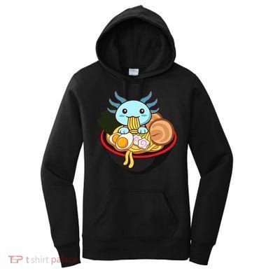 Cute Axolotl Eating Ramen Kawaii Anime Women's Hoodie