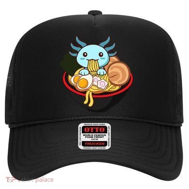 Cute Axolotl Eating Ramen Kawaii Anime Hat
