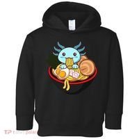 Cute Axolotl Eating Ramen Kawaii Anime Toddler Hoodie thumb 0