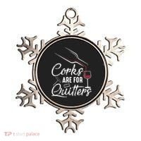 Corks Are For Quitters Funny Wine Drinking Team Festival Ornament thumb 0