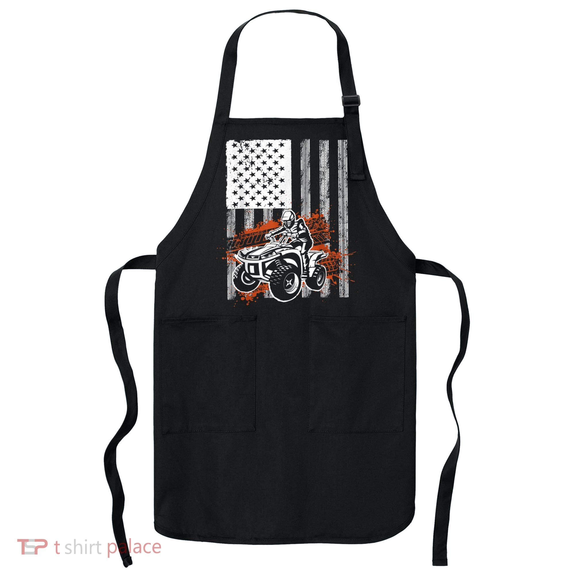 Cool ATV For Adult Quad Racing Squad USA Flag 4 Wheeler Apron